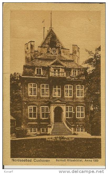 CP De NORDSEEBAD CUXHAVEN " Schlob Ritzebüttel  " Avec Cachet AMBULANT HAMBURG-CUXHAVEN 1921 - Cuxhaven