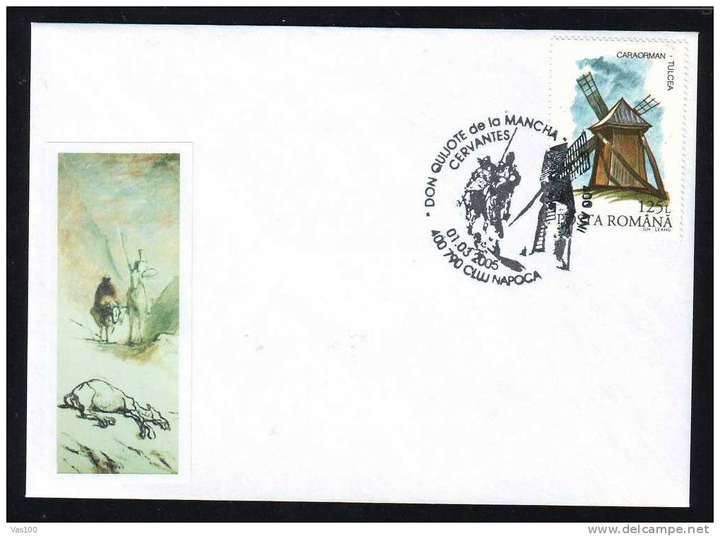 Romania 2005 Cover CERVANTES PMK With Windmills.DD - Molens