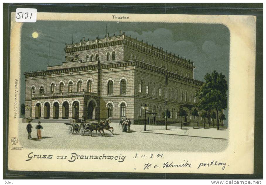 GRUSS AUS BRAUNSCHWEIG  - MONDSCHEIN LITHO - TB - Braunschweig