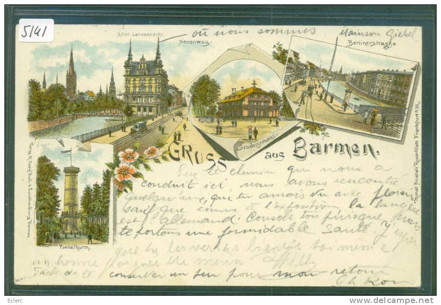 GRUSS AUS BARMEN  - LITHO - TB - Wuppertal