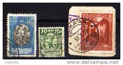 Lienchtenstein - 3 Valori Usati , Uno Si Frammento - Used Stamps