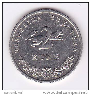 Pièce De Monnaie De 2 KUNE De CROATIE - Kroatië