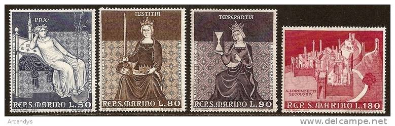 SAINT MARIN  1969  Peace By Lorenzetti  Scott A137 N° 695/698 Neufs ** - Unused Stamps