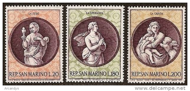 SAINT MARIN  1969  Faith By Raphael   Scott A141 N° 713/715 Neufs ** - Nuevos