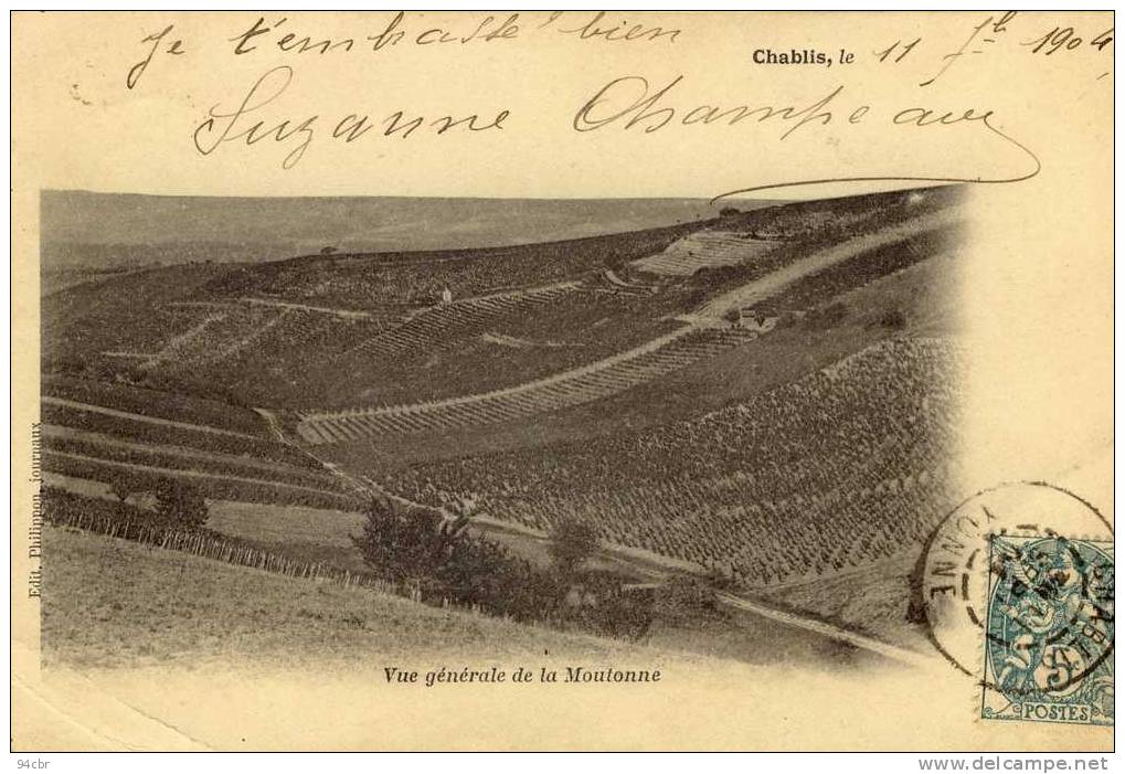 CPA (89) CHABLIS  Vue Generale De La Moutonne (choc Coin Bas Gauche) - Chablis