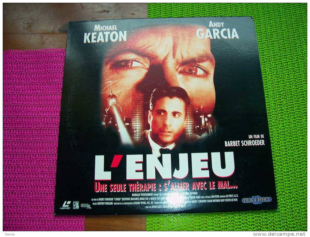 LASERDISC  CDV   °°°  L´ ENJEU  AVEC MICHAEL KEATON ET ANDY GARCIA ++++++ - Autres Formats