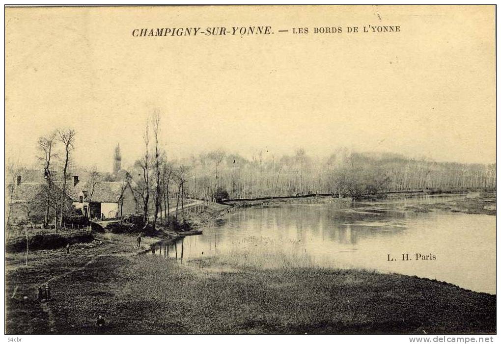 CPA (89)    CHAMPIGNY SUR YONNE Les Bords De L Yonne - Champigny