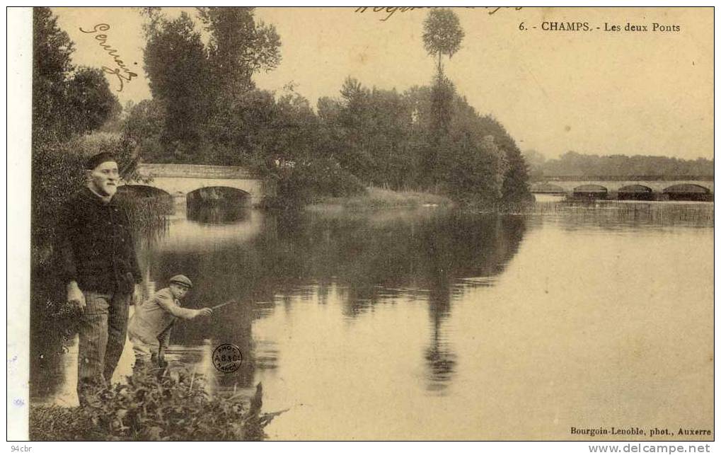 CPA (89)      CHAMPS  Les Deux Ponts - Champs Sur Yonne