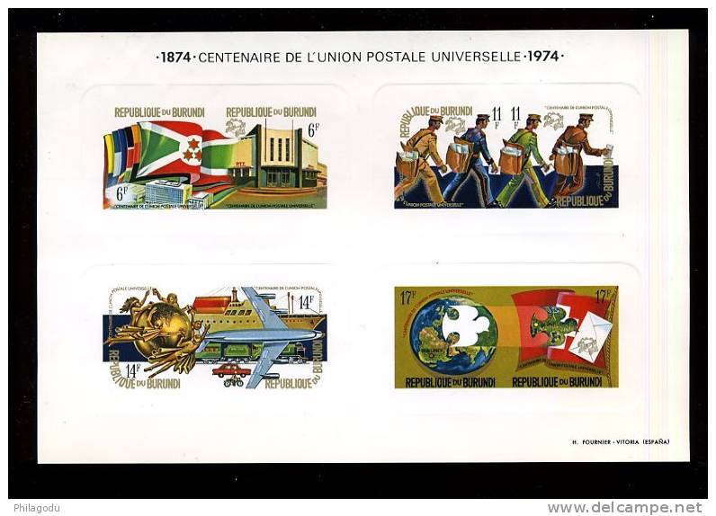 UPU 1974   Paire Séries 644/651 Blocs 77/78 D + Non Dentelés   Et Feuillet De Luxe  Cote 369 Euros - Ongebruikt