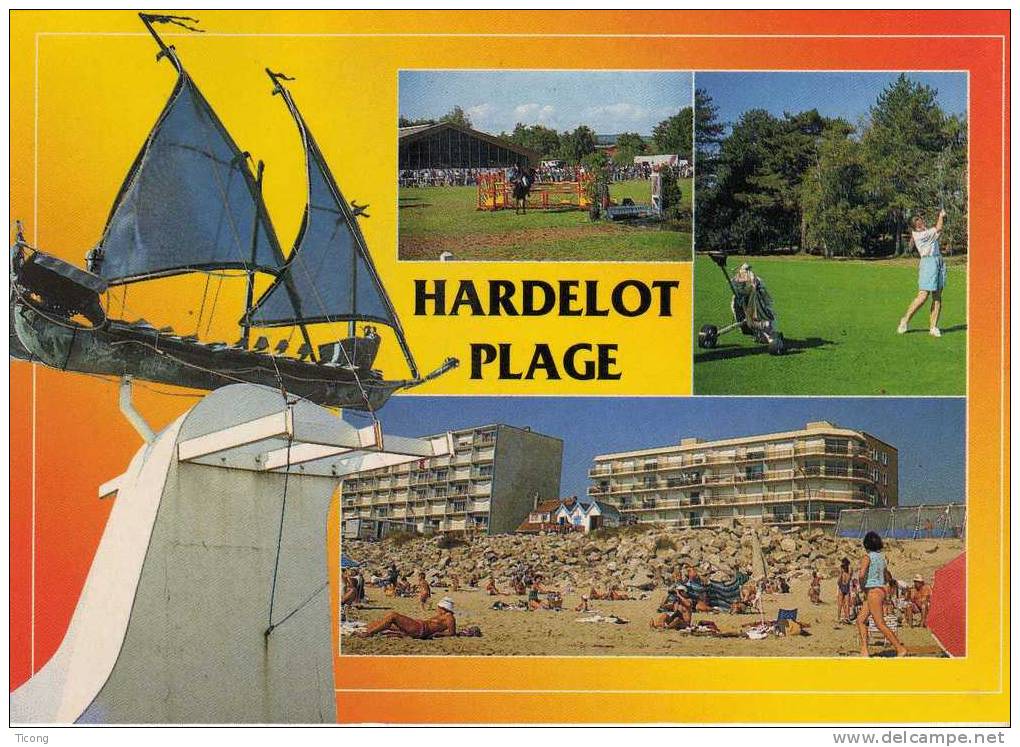 HARDELOT PLAGE 62 PAS DE CALAIS - GOLF, EQUITATION, VOILIERS, PLAGE ( EDITION MAGE ) - Golf