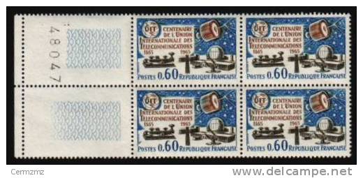 1451 ** Bloc De 4 Timbres - France - Union Internationale Des Télécommunications - Unused Stamps