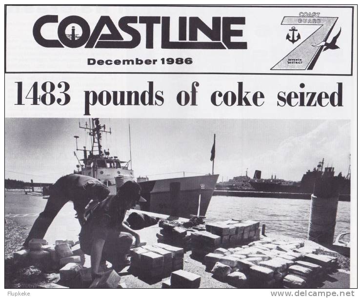 Coastline Seventh Coast Guard District Publication 1986 Miami, Florida - Military/ War