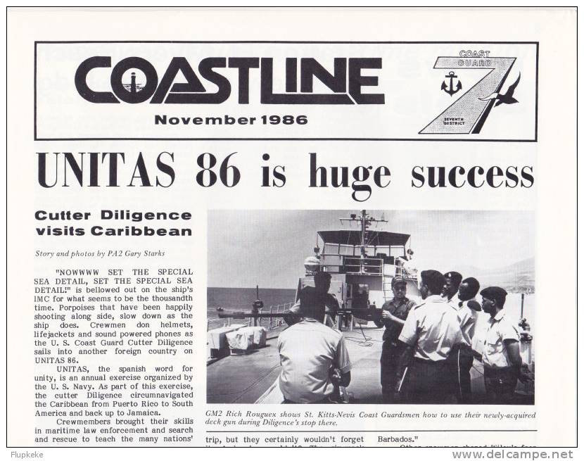 Coastline Seventh Coast Guard District Publication 1986 Miami, Florida - Militair / Oorlog