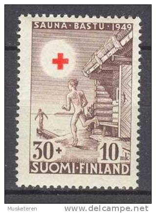 Finland 1949 Mi. 364   30 (M) + 10 M Red Cross Rotes Kreuz Croix Rouge Sauna MNH - Neufs