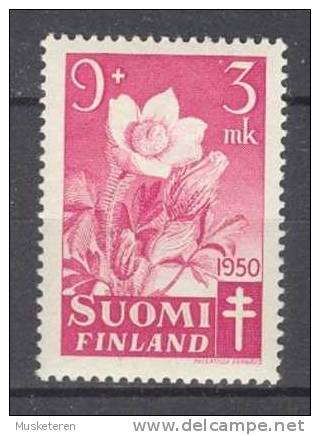 Finland 1950 Mi. 386   9 (M) + 3 M Tuberculosis Tuberkulose Flower Blume MNH - Used Stamps