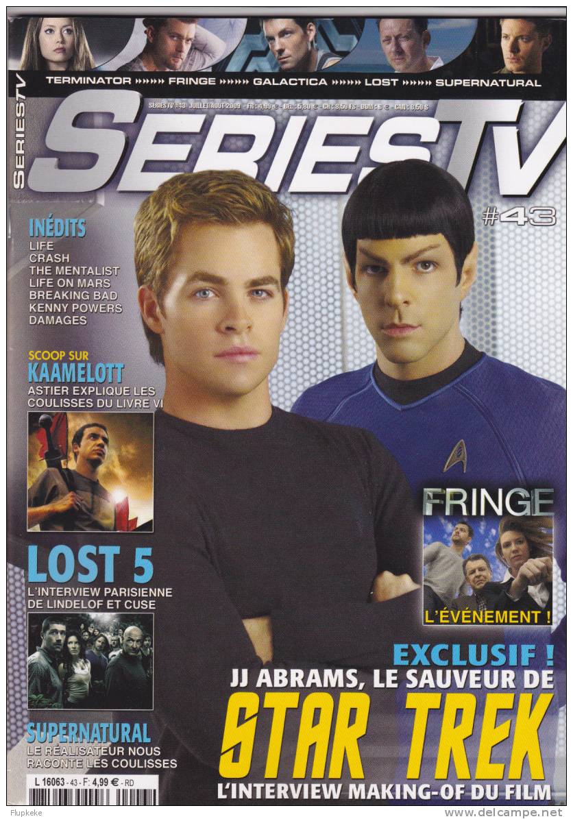 Séries Tv 43 Juillet-aout 2009 Star Trek JJ Abrams Kaamelott Lost Saison 5 Supernatural - Televisie