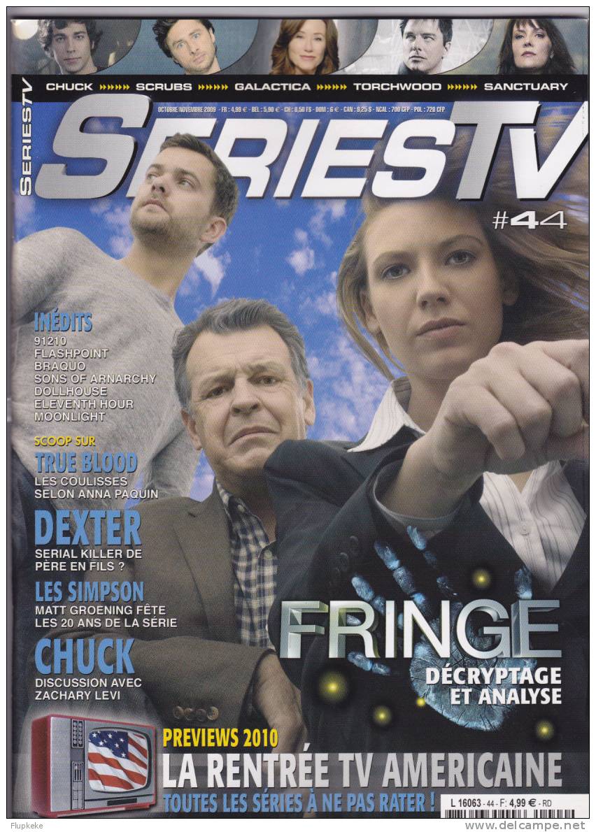 Séries Tv 44 Octobre-novembre 2009 Fringe Dexter Chuck Galactica Torchwood Sanctuary - Kino