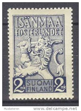 Finland 1940 Mi. 226  2 M + 2 M Finnischer Löwe Finish Lion Arms MH* - Unused Stamps