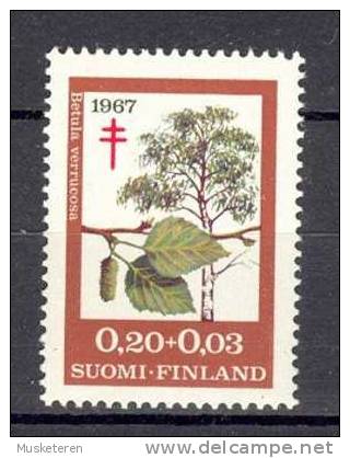 Finland 1967 Mi. 623  0.20 (M) + 0.03 (M) Tuberculosis Tuberkulose Flower Blume MNH** - Neufs