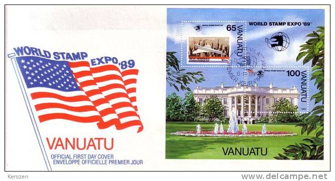 (L0431) Concorde Oblitération Illustrée-Pictural Cancelation Vanuatu FDC 6/11/1989 - Concorde