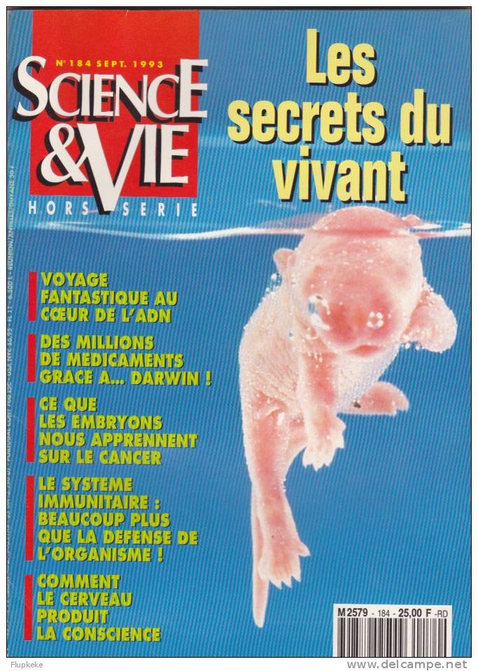 Science Et Vie HS 184 Septembre 1993 Les Secrets De La Vie - Science