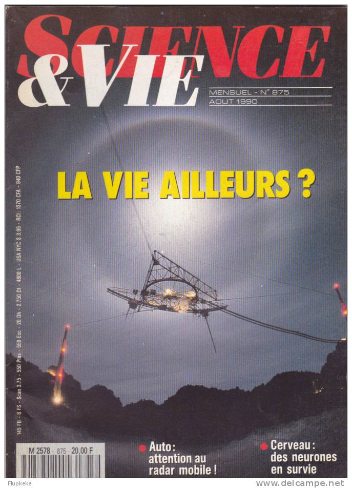 Science Et Vie 875 Aout 1990 La Vie Ailleurs? - Science