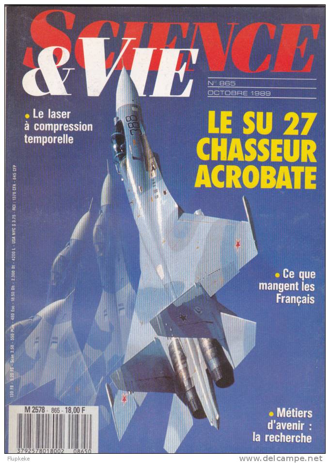 Science Et Vie 865 Octobre 1989 Le SU 27 Chasseur Acrobatte - Ciencia