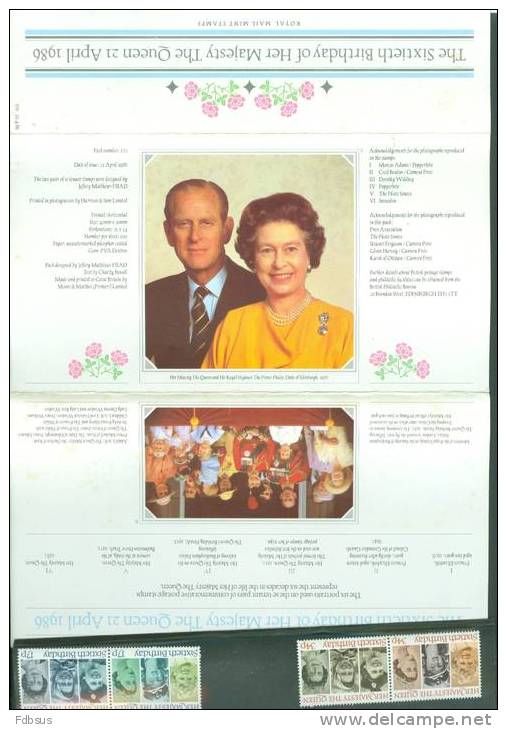21 APRIL 1986 60TH BIRTHDAY THE QUEEN - Ohne Zuordnung