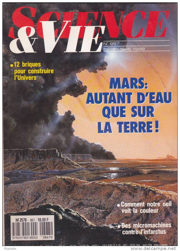 Science Et Vie 867 Décembre 1989 Mars: Autant D´Eau Que Sur Terre! - Ciencia