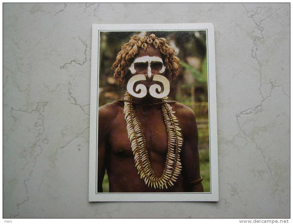 VDS CARTE POSTALE PAPUA NEW GUINEA SUPERBE GUERRIER ASMAT - Guinée