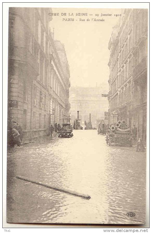 D989 - CRUE DE LA SEINE - 19 Janvier 1910 - Rue De L' Arcade - Inondations