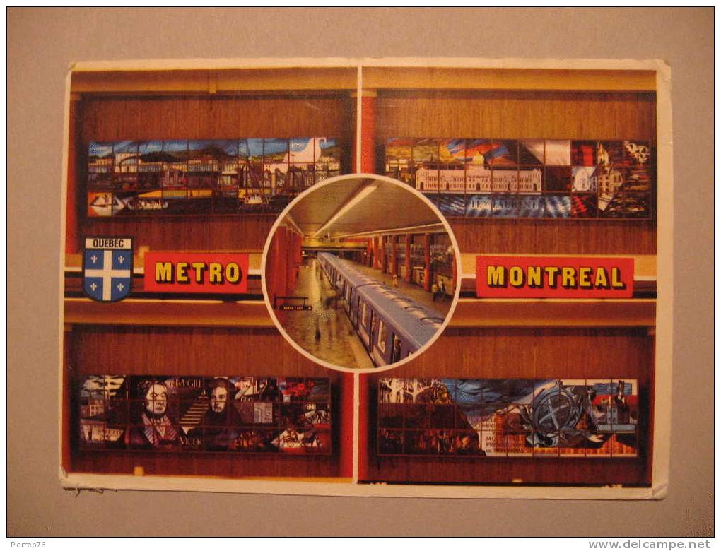 1 CPM Thème Ferroviaire     Canada     Métro De Montréal - Metropolitana