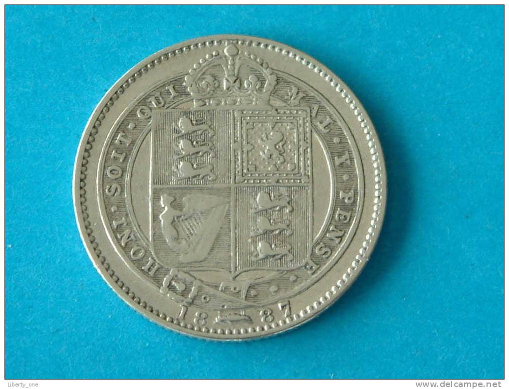 1887 - SILVER SHILLING / KM 734.4 ( Details Zie Foto ) ! - I. 1 Shilling