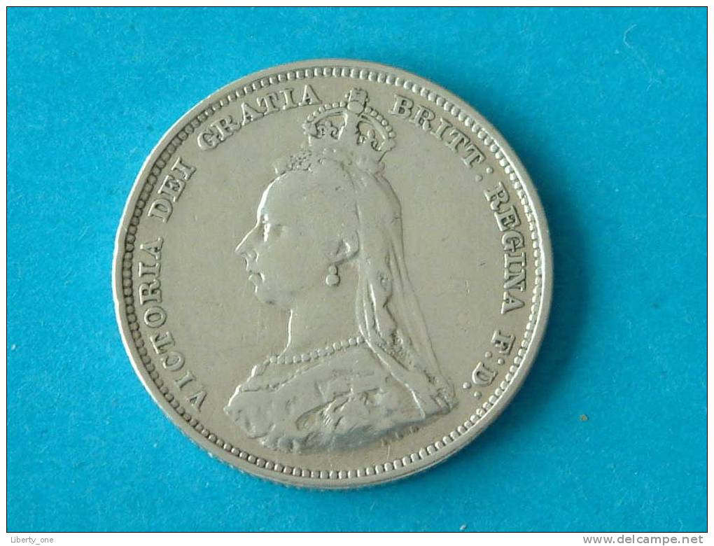 1887 - SILVER SHILLING / KM 734.4 ( Details Zie Foto ) ! - I. 1 Shilling