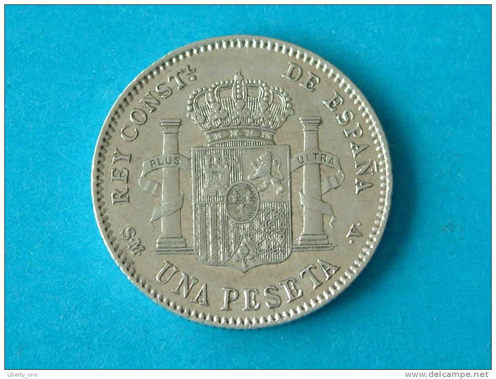 1900 SM-V  UNA PESETA / KM 706 ( Silver ) / ( Details Zie Foto ) ! - Autres & Non Classés