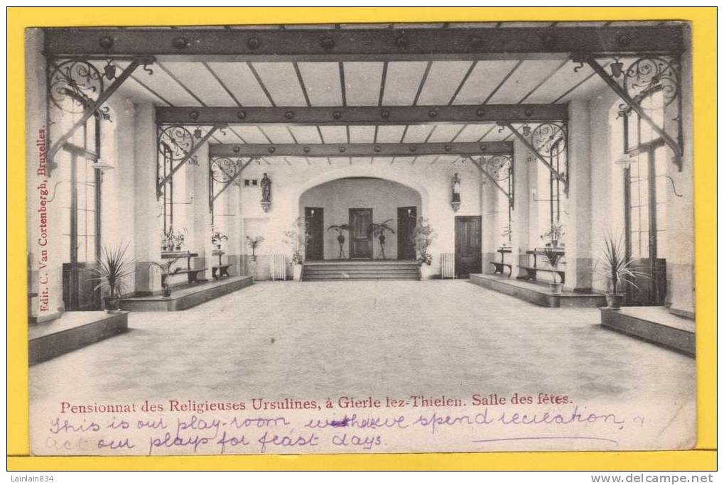 - Pensionnat De Religieuse Ursulines - à Gierle Lez-Thielen - Salle Des Fêtes, Rare Avec Les Statues, écrite, Splendide. - Lille