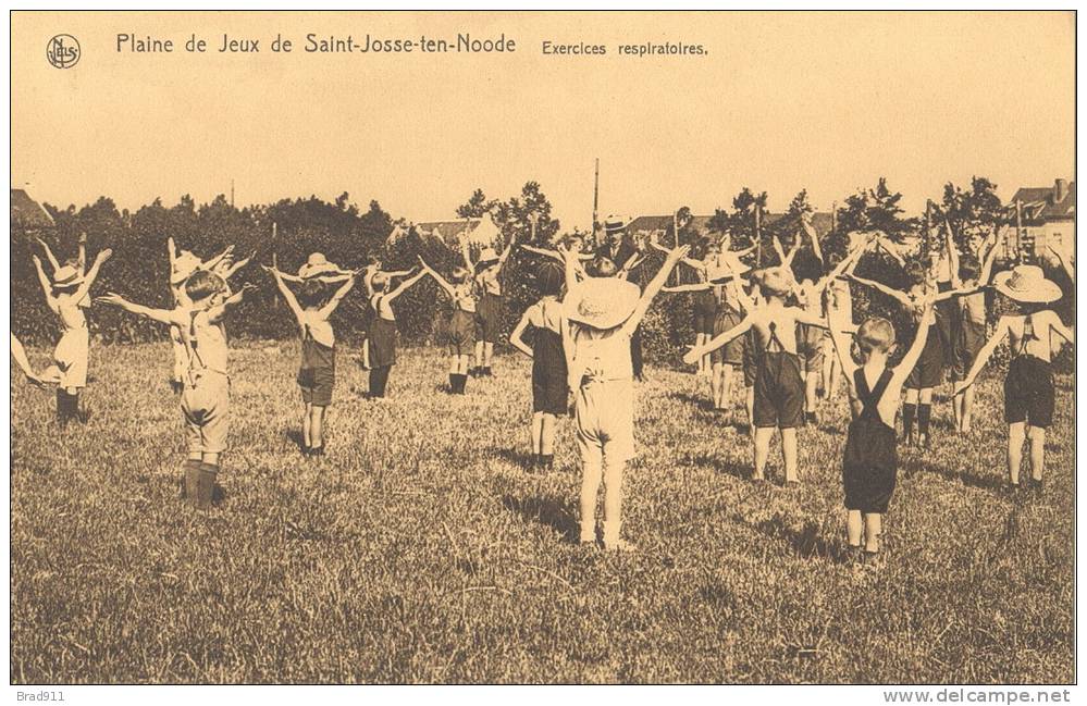 Saint Josse Ten Noode / St Joost Ten Node - Plaine De Jeux: Exercices Respiratoires - 1930, éd. Thill (enfants Kinderen) - St-Josse-ten-Noode - St-Joost-ten-Node