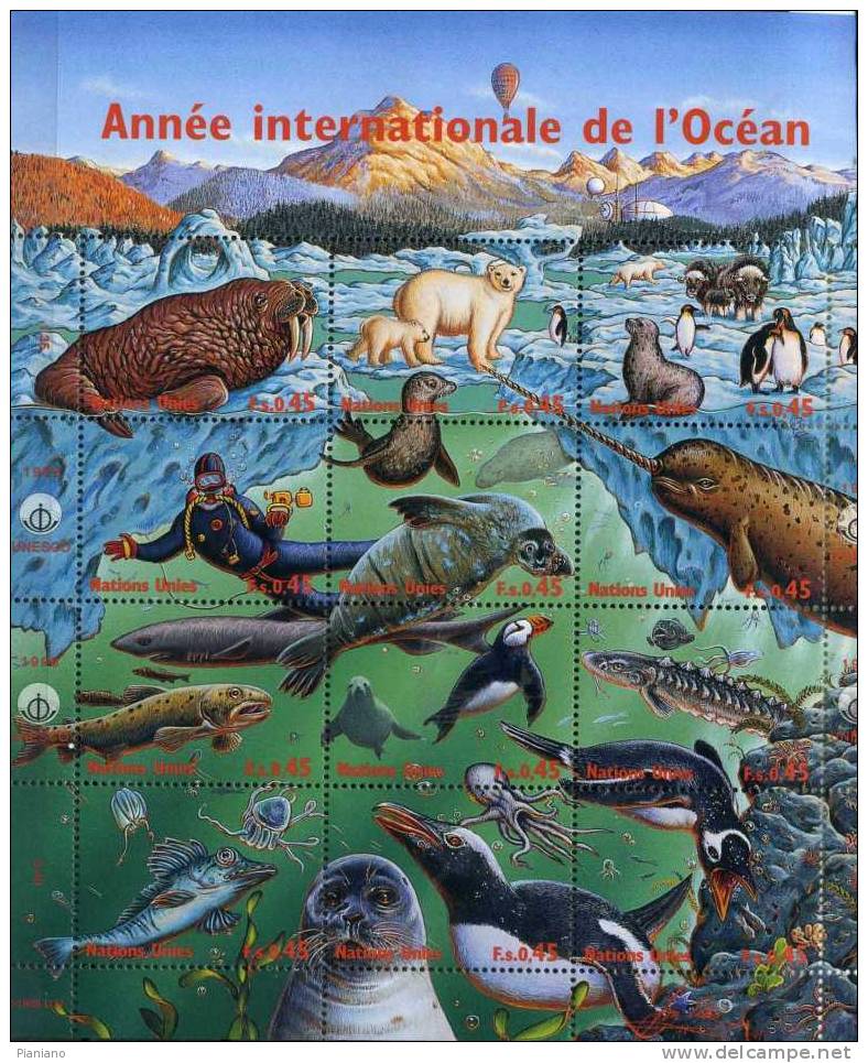 PIA - ONG - 1998 : Anno Internazionale Dell´ Oceano - (Yv 353-64) - Blocs-feuillets