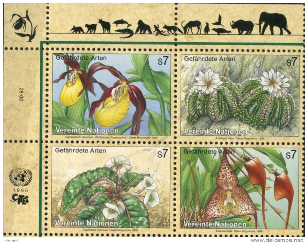 PIA - ONW - 1996 : Protezione Della Natura - (Yv  225-28) - Covers & Documents