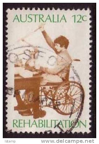 1972 - Australian Rehabilitation Of The Disabled 12c Worker In WHEELCHAIR Stamp FU - Oblitérés