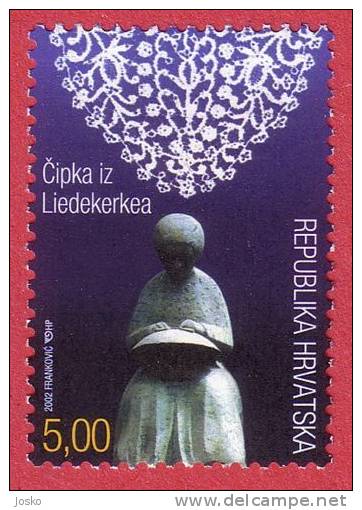 LACE  Liedekerke Belgium ( Croatia Stamp MNH**  ) Dentelle Gourds Dentelles Laces Encaje Spitze Merletto Pizzo * Textile - Textile