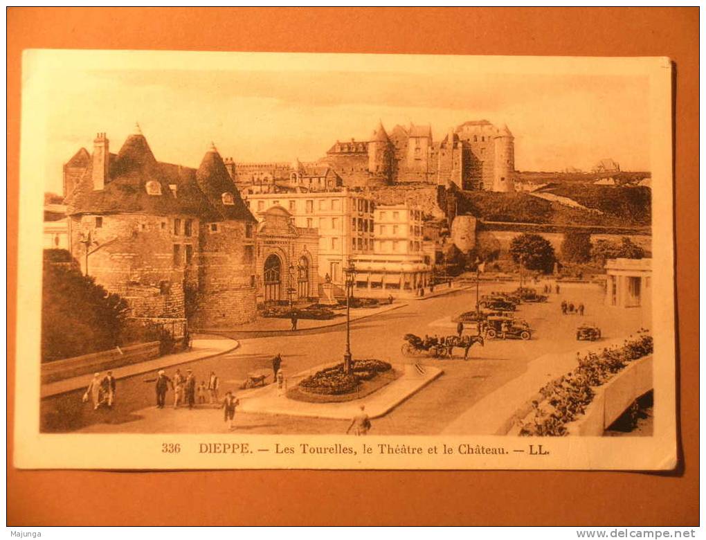 CPA - DIEPPE - LES TOURELLES . LE THEATRE ET LE CHATEAU - LEGER SEPIA - Dieppe