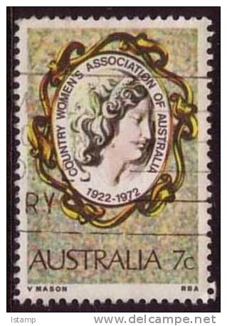 1972 - Australian 50th Anniversary 7c Country WOMEN'S Association Stamp FU - Gebraucht