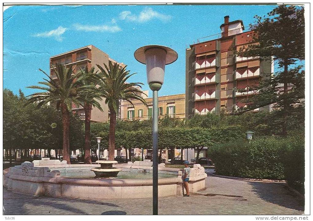 TRANI - PIAZZA VITTORIO EMANUELE II - COLORI VIAGGIATA  1974 - ANIMATA - - Trani