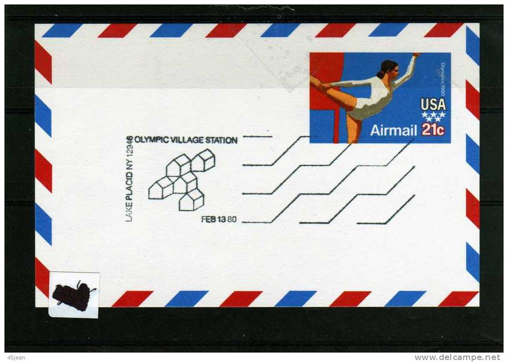 U.S.A: 1980 Bel Entier Postal Oblitération Village Olympique - Invierno 1980: Lake Placid