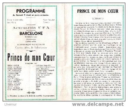 CINEMA - EDEN - " PRINCE De Mon COEUR" - Avec P. LARQUEY ... - Programmes