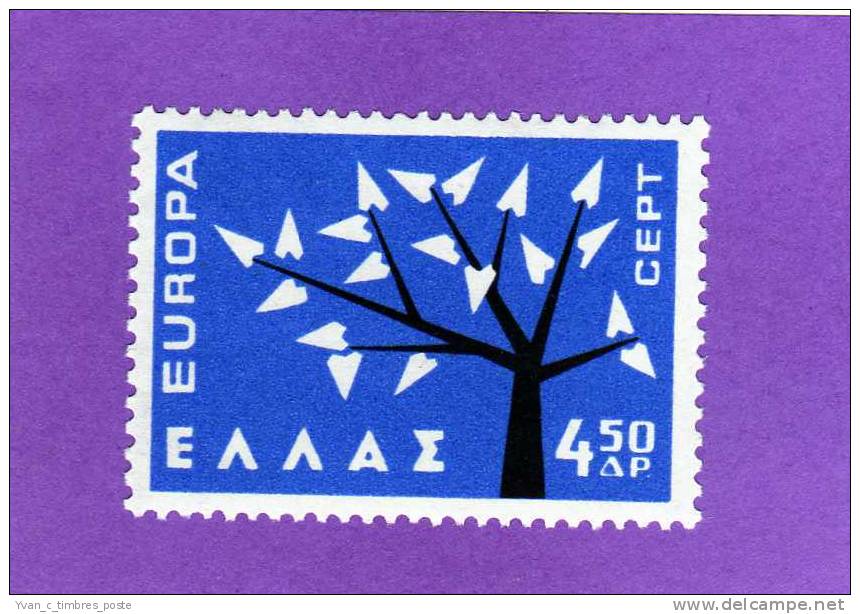 GRECE TIMBRE N° 775 NEUF EUROPA 1962 - Ongebruikt