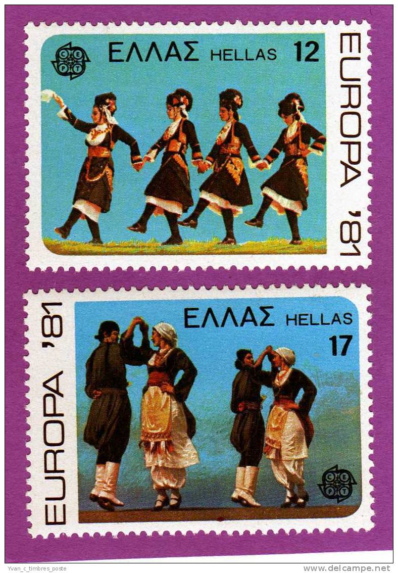 GRECE TIMBRE N° 1423 ET 1424 NEUF EUROPA 1981 - Unused Stamps