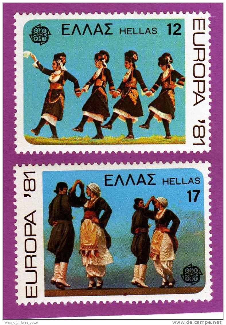 GRECE TIMBRE N° 1423 ET 1424 NEUF EUROPA 1981 - Ongebruikt