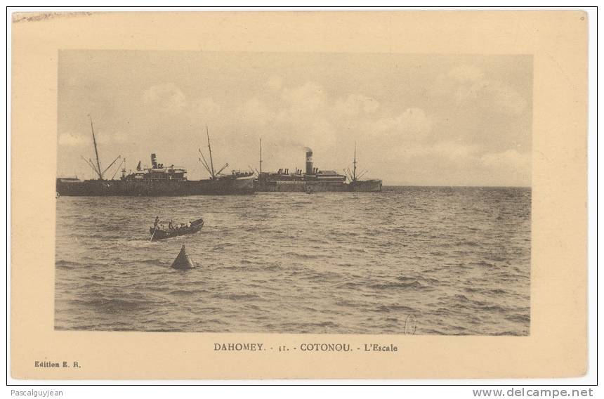 CPA DAHOMEY - BENIN - COTONOU - L'ESCALE - BATEAUX - Benín